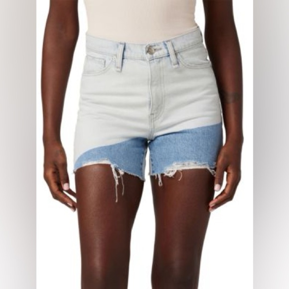 NWT HUDSON JEANS Devon Colorblocked Denim Shorts Size 29